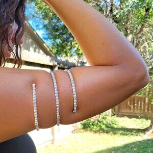 AB Rhinestone Upper Arm Bracelet 3 Spiral bangle  Bridal Bracelet Belly dance
